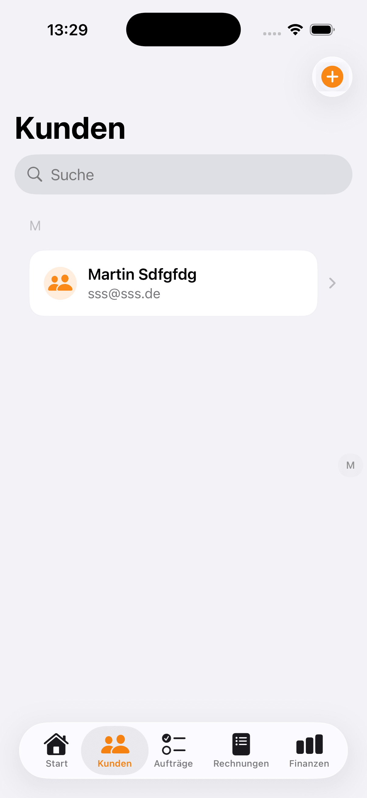 Planify B2B – Auftragsliste