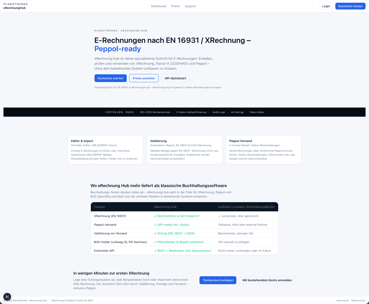 eRechnungHub – Startseite