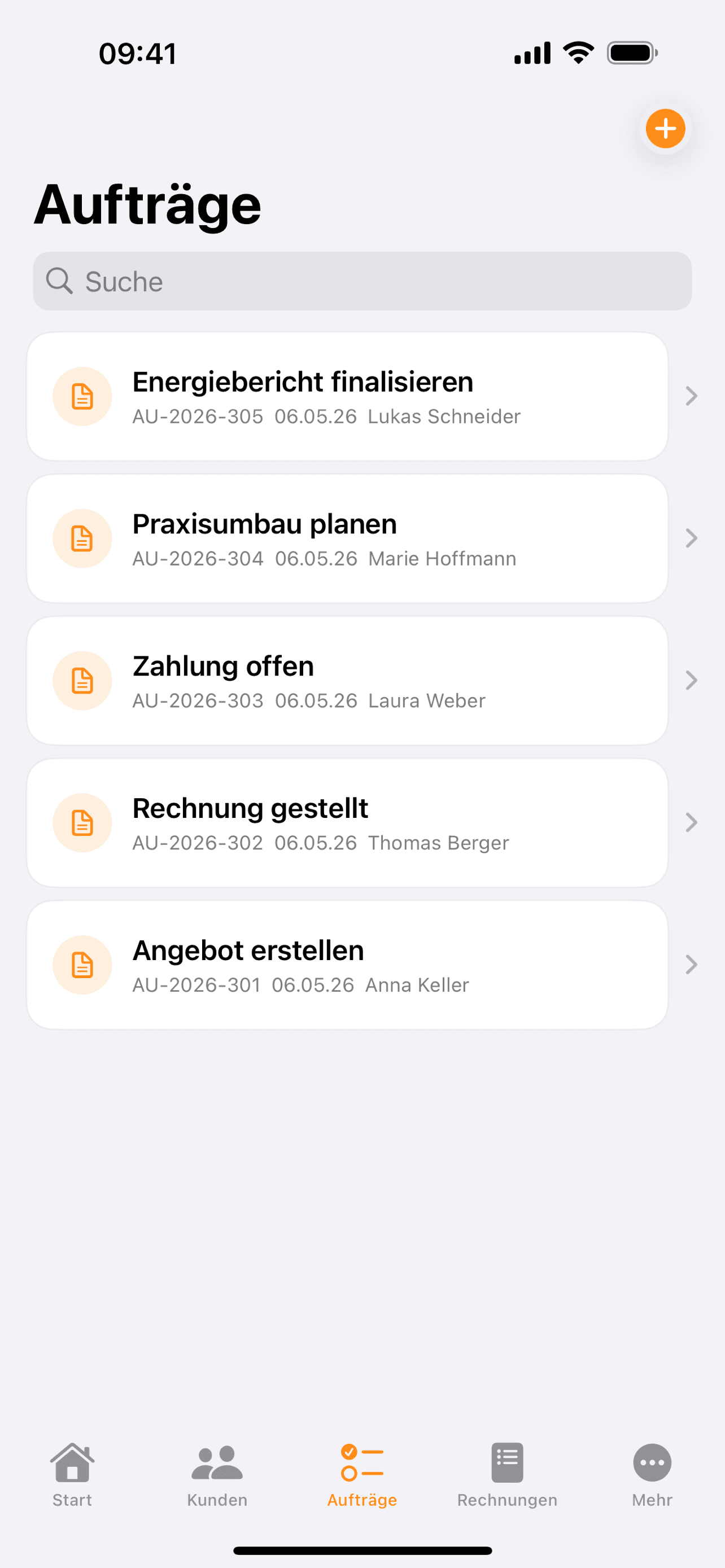PlanifyMinds B2B – Aufträge