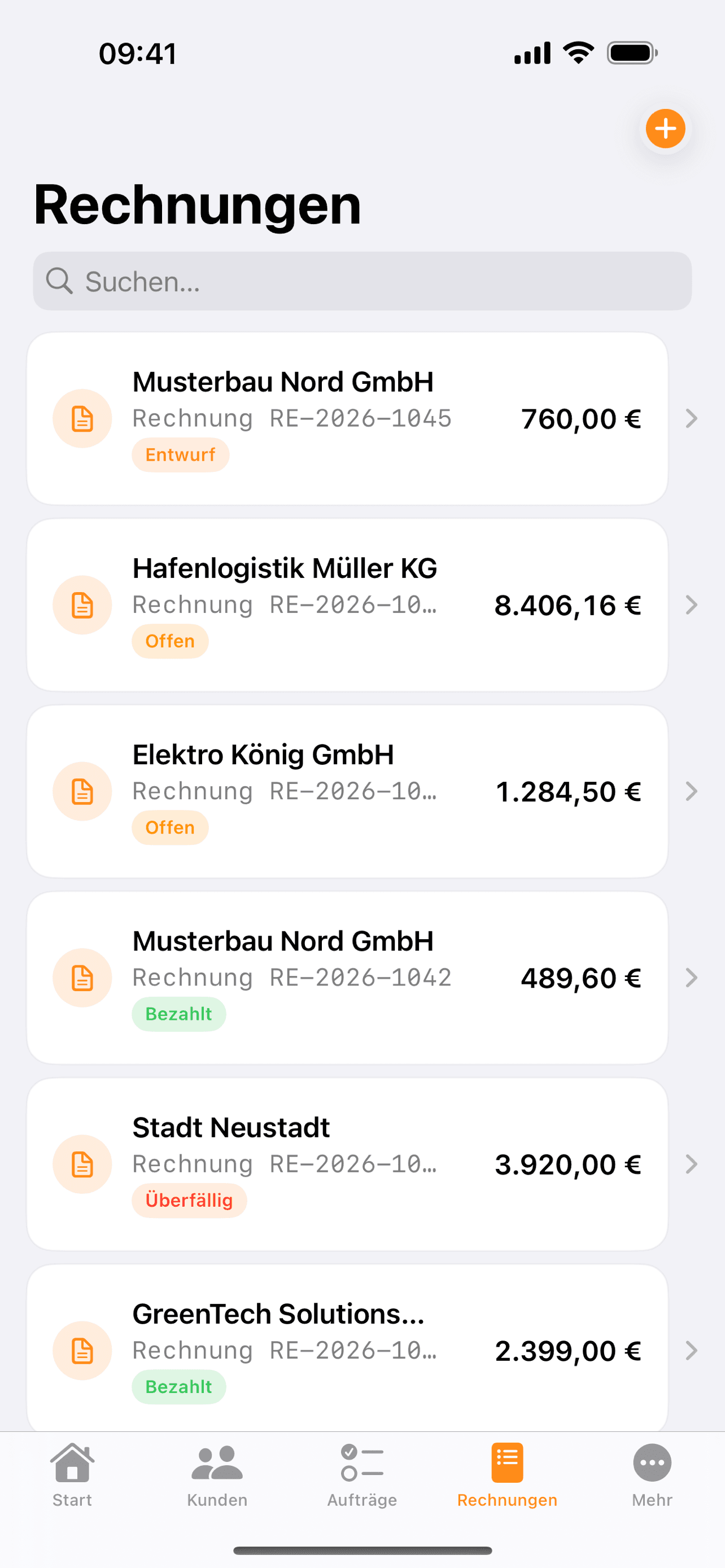 PlanifyMinds B2B – Rechnungen