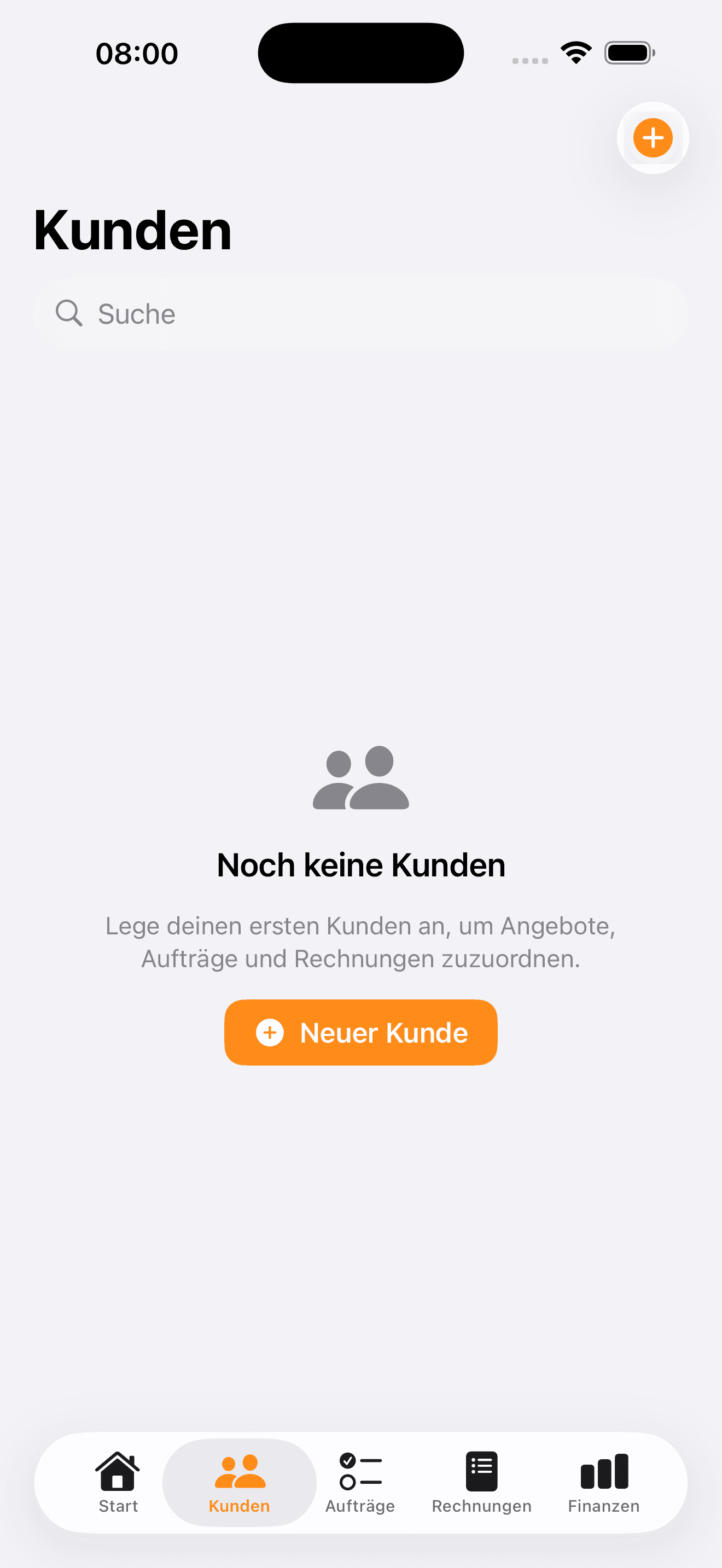 Planify B2B – Auftragsliste