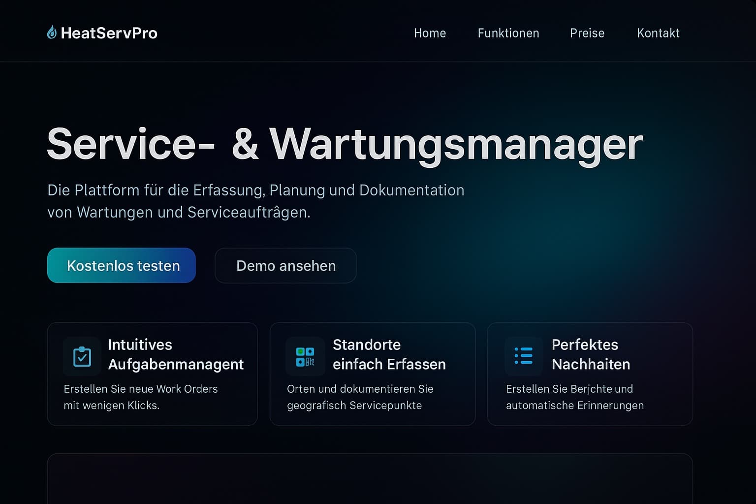 HeatServPro – Webansicht