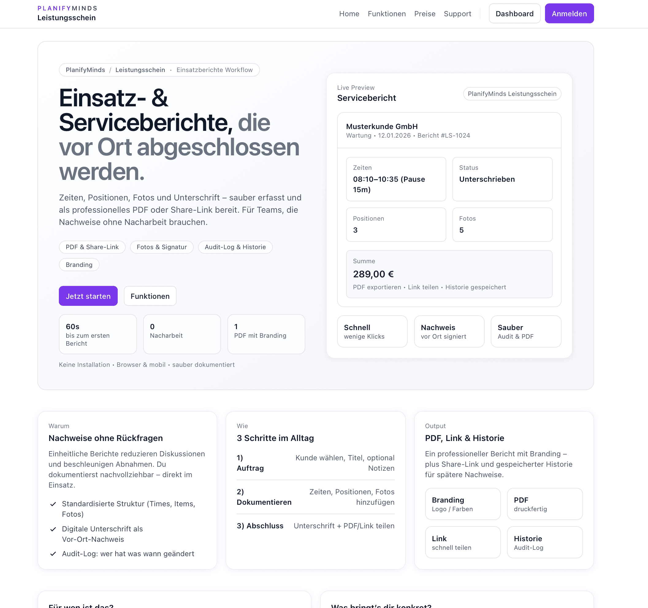 Leistungsschein – Startseite